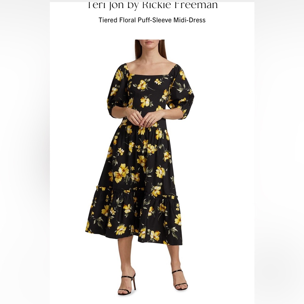 Ricki Freeman for Teri Jon Cotton Dress Size 8. Immaculate like-new condition.